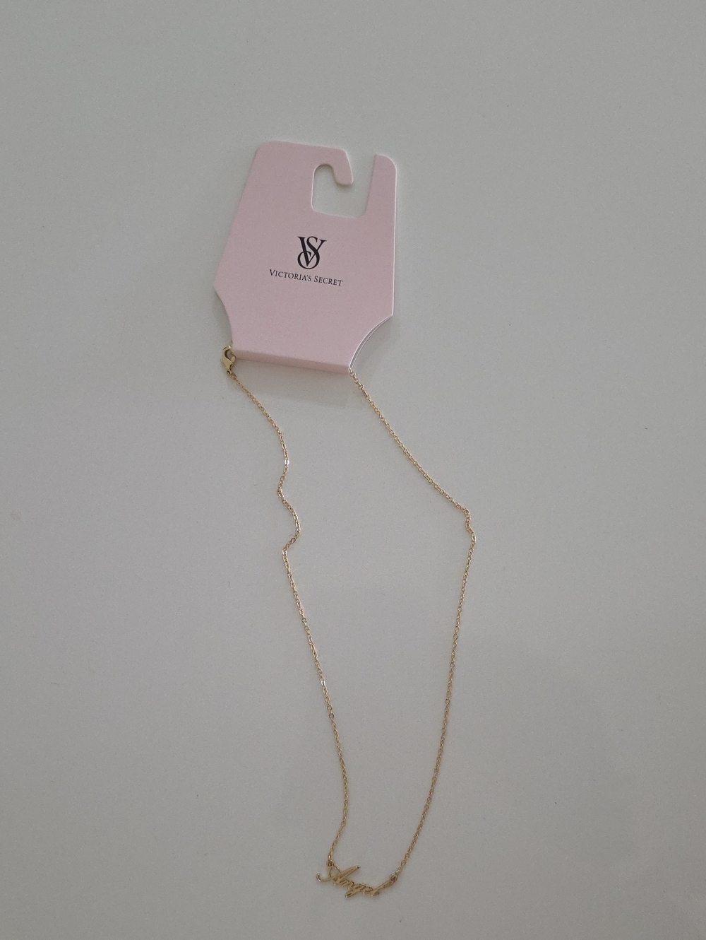 Victoria's Secret VS Angel Nameplate Necklace